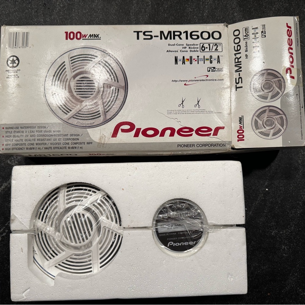 Pioneer 100W Marine Waterproof Cone Speakers